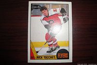 Front of 1987-88 O-Pee-Chee Rick Tocchet rookie card
