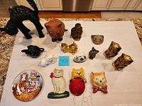 Group shot of all cat items laid out on table