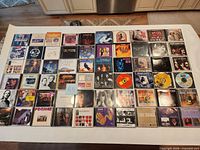 Wide shot of entire collection laid on table