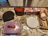 All items displayed on countertop