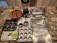 Group shot showing all items on countertop