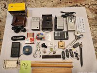 Full layout of all electronics, tools, and office items