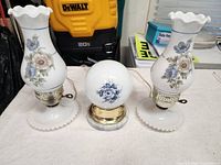 All three lamps side by side