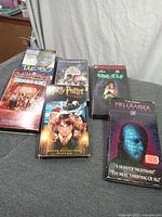 All seven VHS tapes laid out