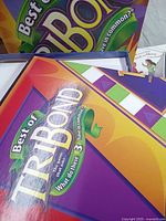 Box lid and interior of Best of TriBond board game