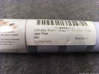 Label on roll showing brand LOVADA and product information