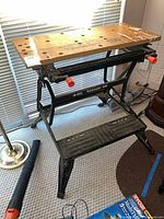Overall view of Black & Decker Workmate 400 workbench folded open