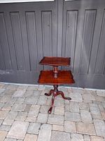 Full view of two-tier table front