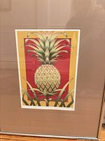 Framed pineapple pop art print full view