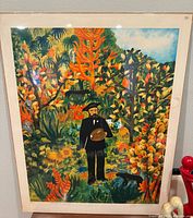 Full view of print leaning against wall