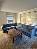 Full view of L-shaped Finnala sectional in room setting
