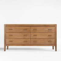 Front view of six-drawer Dawson dresser