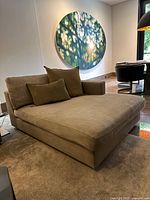 Close view of chaise lounge and pillows