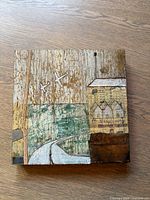 Front view of entire painting on panel