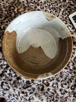 Top view showing glaze pattern and interior condition