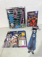 All four packaged Halloween items together