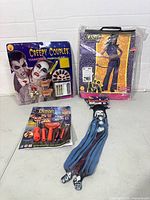 All four packaged Halloween items together