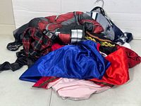 Pile showing multiple costume pieces and fabrics