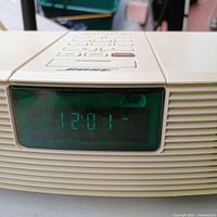 Front view of Bose Wave Radio showing digital display