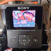 Powered-on VRD-MC6 displaying image on LCD