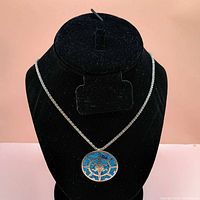 Full necklace on display showing pendant and chain