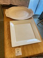 Top view of both platters on table