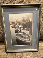 Front view of framed Atlantic Heritage maritime print showing image, mat, and frame details