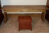 Bench and stepstool full view