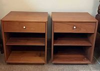 Front view of both nightstands