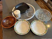 All items arranged on countertop