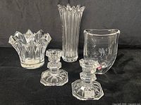 Group shot of all five crystal pieces