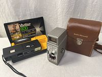 Bell & Howell camera, case, Vivitar 600 kit overview