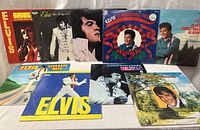 Group image of all nine Elvis Presley LP covers