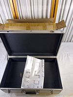 Case open showing full interior and lid