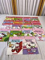 All 20 Hello Kitty books laid out to show covers