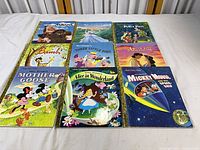 Front view of all eight Little Golden Books