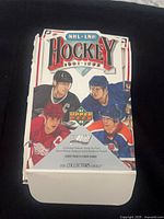 Front of 1991-92 Upper Deck Hockey retail box showing graphics and branding