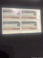 Block of four 1¢ Bay of Fundy stamps with selvedge