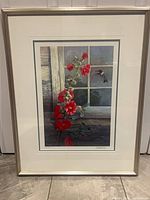 Front view of framed print showing matting and frame