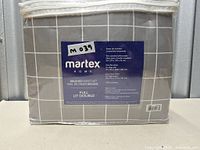 Front of sealed Martex Home brushed sheet set package