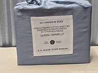 Front of sealed package showing Hudson's Bay label and product details