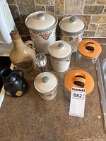 All items grouped on countertop