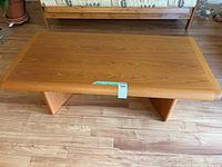 Top view of coffee table showing surface and overall design