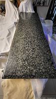 Full view of polished granite slab