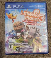 Front cover of LittleBigPlanet 3 Day 1 Edition PS4 case