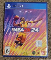 Front cover of NBA 2K24 Kobe Bryant Edition PS4 case