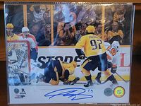 Framed autographed Ryan Johansen photo vs Philadelphia Flyers
