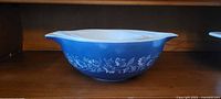 Single blue Colonial Mist Cinderella bowl side view