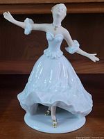 Front view of Wallendorf porcelain ballerina figurine