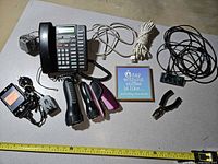 Full view of all items in the lot on tabletop